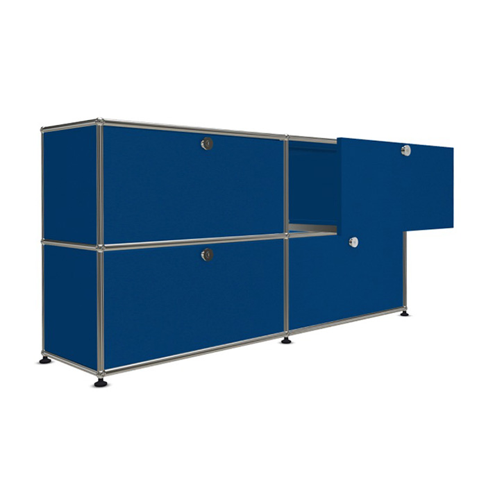 유에스엠 할러 2x2 모듈 (2-door 2-drawer 0-pannel W150 x H74) - 젠티안 블루(RAL 5010) 02858